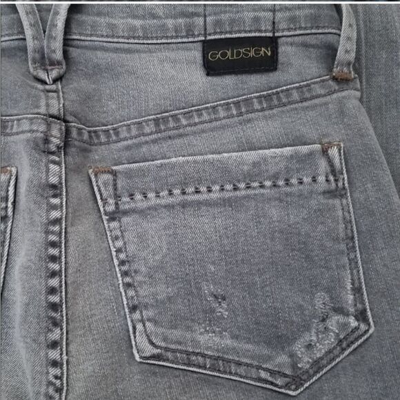 Goldsign Lure Gray Distressed Skinny Jeans - Picture 5 of 16